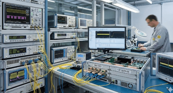 Electrical engineer examining technical specifications and performance data for high-temperature silicone cables to ensure optimal insulation resistance and dielectric strength for industrial projects