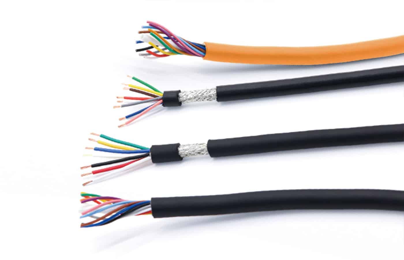 HULK multi-core shielded control cable cross-section showing multiple colored insulated conductors and braided shielding, engineered for stable signal transmission in high-EMI industrial automation environments.