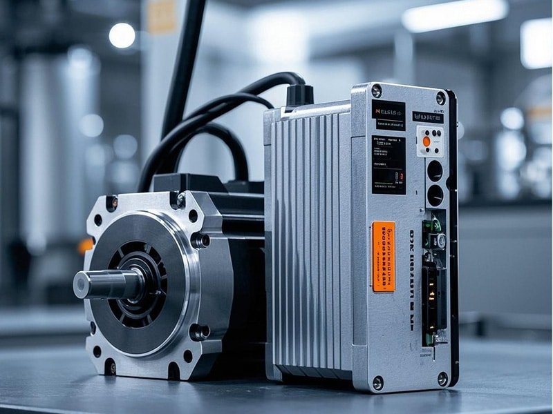 HULK high-flex servo cables connecting a precision servo motor and drive unit; engineered for low signal loss and EMI resistance to maintain microsecond-level response accuracy in closed-loop motion control systems used in CNC machines, semiconductor equipment, and medical robotics.