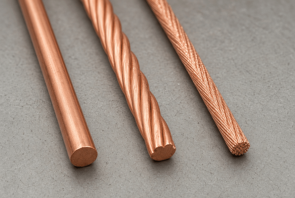 Flexible stranded copper industrial cable routed through open energy chain drag chain system on factory machinery demonstrating continuous flexing and conductor flexibility